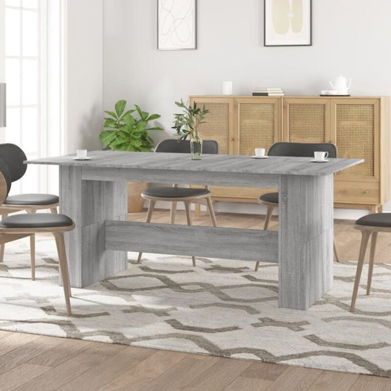 Moderner Esstisch Vidaxl in Grau aus Holzwerkstoff, rechteckig, B/T/H: 180 x 90 x 76 cm - Bild 1