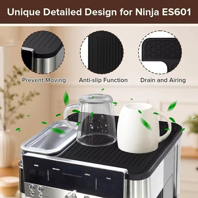 Ninja Schutzmatte für ES601 Kaffeemaschine, Wärmeisolationsmatte in Grau, B/T: 28,8 x 30,9 cm - Bild 5