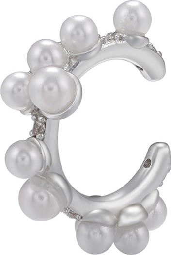 Clip-On Ohrringe Perle, Kupfer, Silber, Damen - Bild 1