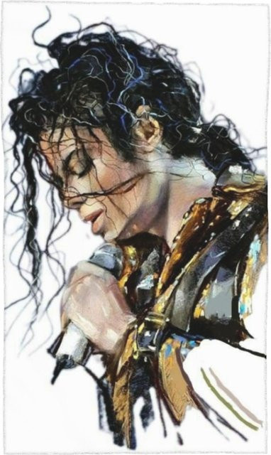 Ka Chen Muxi Baumwollhandtuch Michael Jackson Motiv, schnelltrocknend und saugfähig, B: 80 cm, H: 150 cm - Bild 1