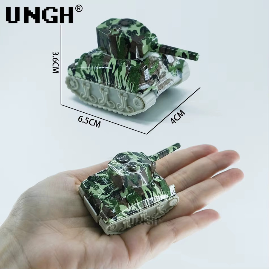 Ungh Mini Trägheit zurückziehen Militär Panzer Auto, 4-teiliges Set, Fahrzeuge - Bild 2