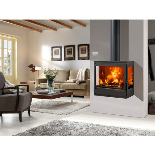 PANADERO Kaminofen Onix Wall in Schwarzmetallic aus Stahl mit 7,1 kW Leistung - Bild 2