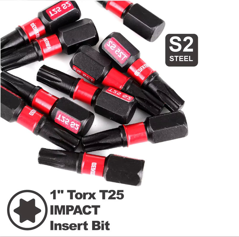 GEINXURN Torx T25 Bits Set aus S2-Stahl, magnetische Impact Tough Schraubendreher-Bits, 1 Zoll - Bild 3