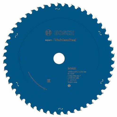 Bosch Expert Kreissägeblatt für Edelstahl, Blau, Durchmesser: 255 mm, Bohrung: 25,5 mm, Zähneanzahl: 50 - Bild 1