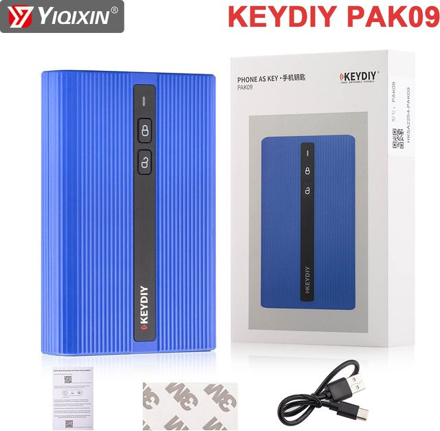 KEYDIY PAK09 Bluetooth Telefonschlüssel-Adapterbox für schlüssellosen Zugang mit Unterstützung für bis zu 6 physische Schlüsselzusätze in Blau - Bild 1