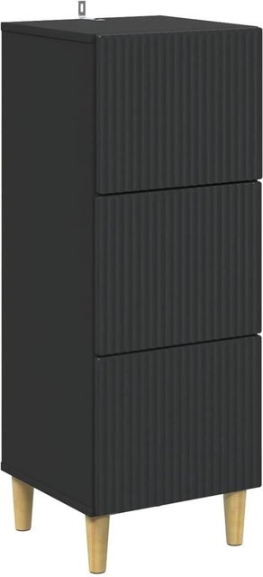 vidaXL Schubladenschrank Schwarz im Vintage-Design aus Holzwerkstoff, B/T/H: 33 x 34,5 x 90 cm - Bild 1