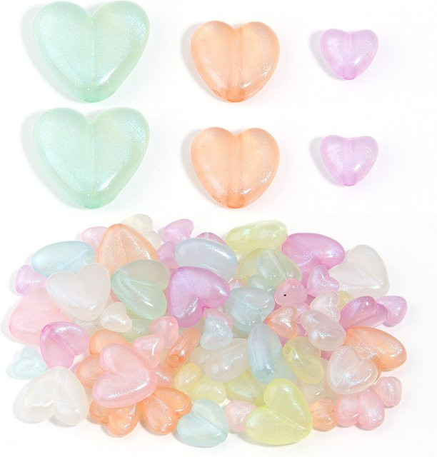 louleur Acryl-Liebes-Herz-Perlen, Spacer-Charm-Perlen, DIY - Bild 1