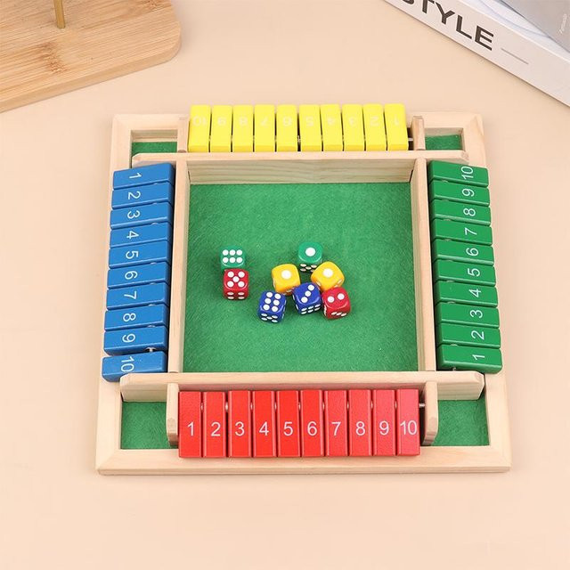 Yiran toy 1 Shut the Box Spiel, Brettspiel, 4 Spieler, ab 14 Jahren - Bild 1
