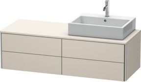 Duravit Waschtischunterschrank XSquare in Taupe mit 4 Schubladen, B/H/T: 140 x 54,8 x 40 cm - Bild 1