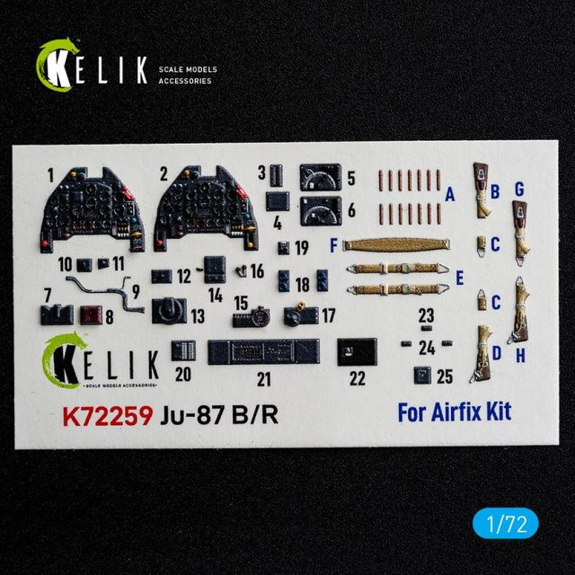 Airfix Ju-87 B/R - Interior 3D-Decals - Bild 1