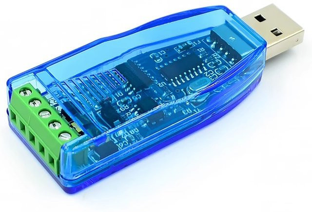 STJF Industrieller USB-zu-RS485-Konverter mit USB-C Anschluss und RS232-Kompatibilität in Blau - Bild 1