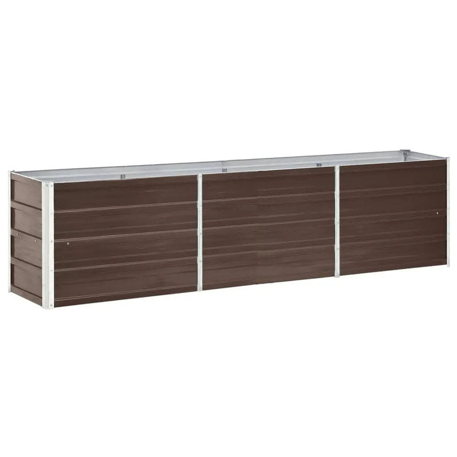 DELUKE Hochbeet OSKAR aus verzinktem Stahl in Braun, B/T/H: 240 x 40 x 45 cm - Bild 2