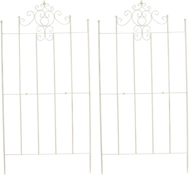DELUKE Rankgitter HEIKE 2er Set Metall Antik-Creme Rankhilfe für Kletterpflanzen B/T/H: 85,5 x 2,0 x 170,0 cm - Bild 1