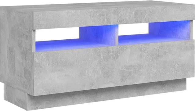 vidaXL TV-Schrank mit LED-Beleuchtung in Betongrau, B/T/H: 80 x 35 x 40 cm - Bild 1