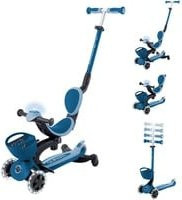 Globber Go-Up Baby 360 Lights 3in1 Scooter mit LED-Rollen und LED-Modul Petrol Blau - Bild 1