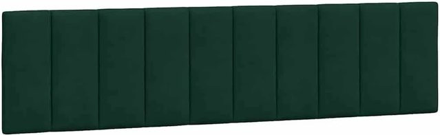 vidaXL Kopfteil-Kissen Hanko Dunkelgrün, gepolstertes Samt-Kissen mit Linien-Design, Breite: 200 cm - Bild 1