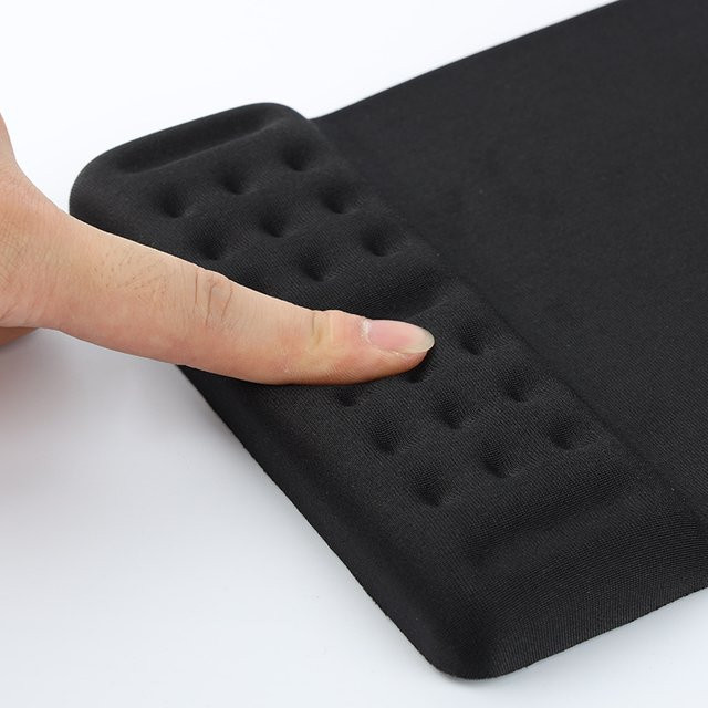 Ergonomisches Handgelenk-Auflagepad aus Memory Foam für Tastatur und Maus in Schwarz oder Weiß - Bild 1