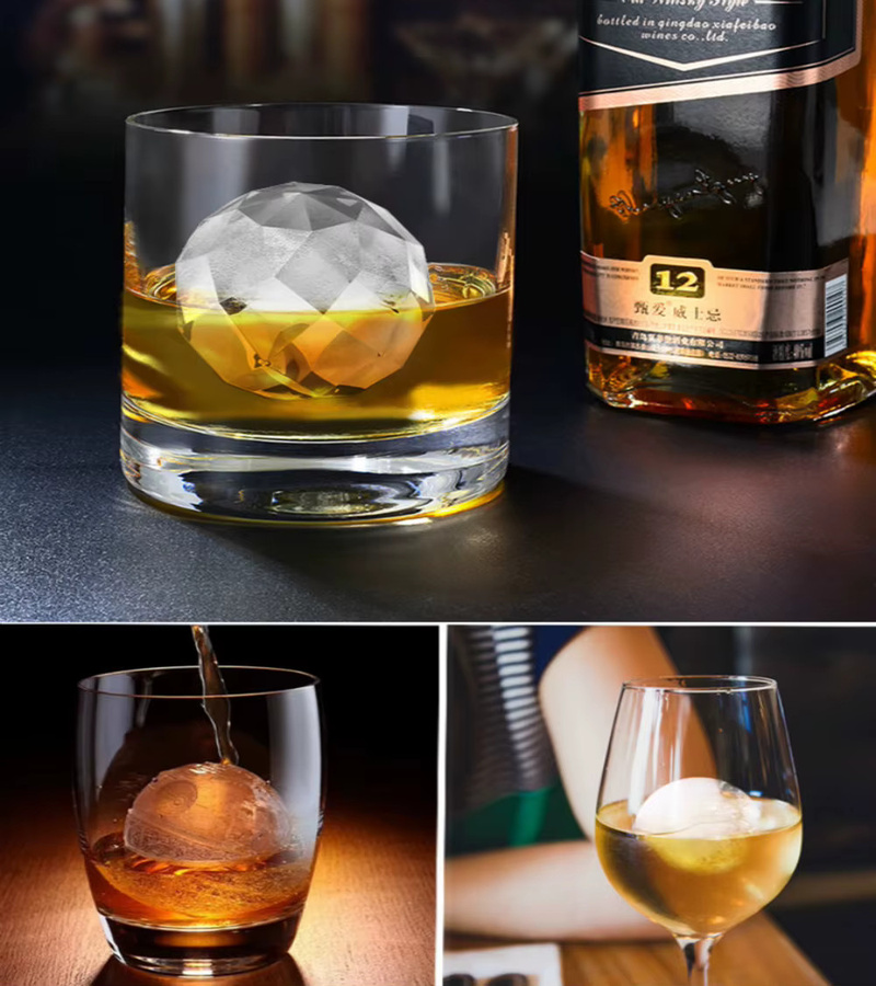 PGY Eiswürfelform für Whiskey und Cocktails, Ice Ball Maker aus Kunststoff, Durchmesser: 5 cm, Mehrfarbig - Bild 2