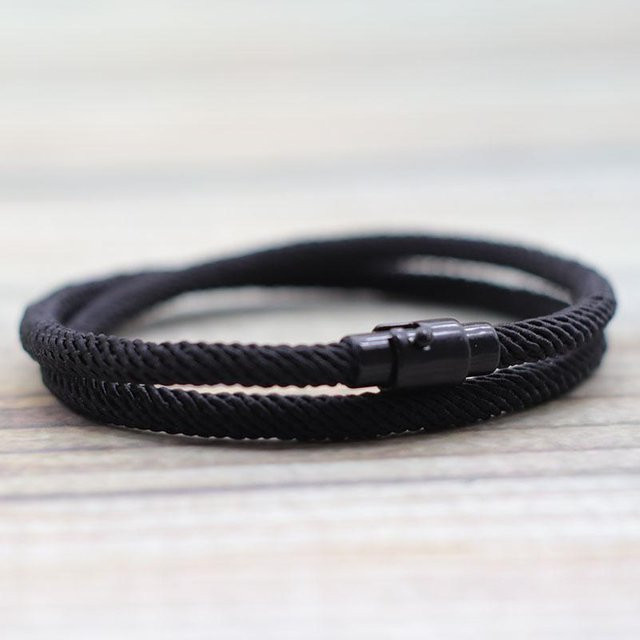 Fashion Maker 2 Armband, Doppel Schicht, Messing, Schwarz, Herren, 18,5 cm - Bild 1