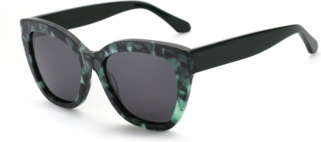 ZENOTTIC Sonnenbrille Butterfly, Acetat, Vollrand, Damen, grün, polarisiert - Bild 1