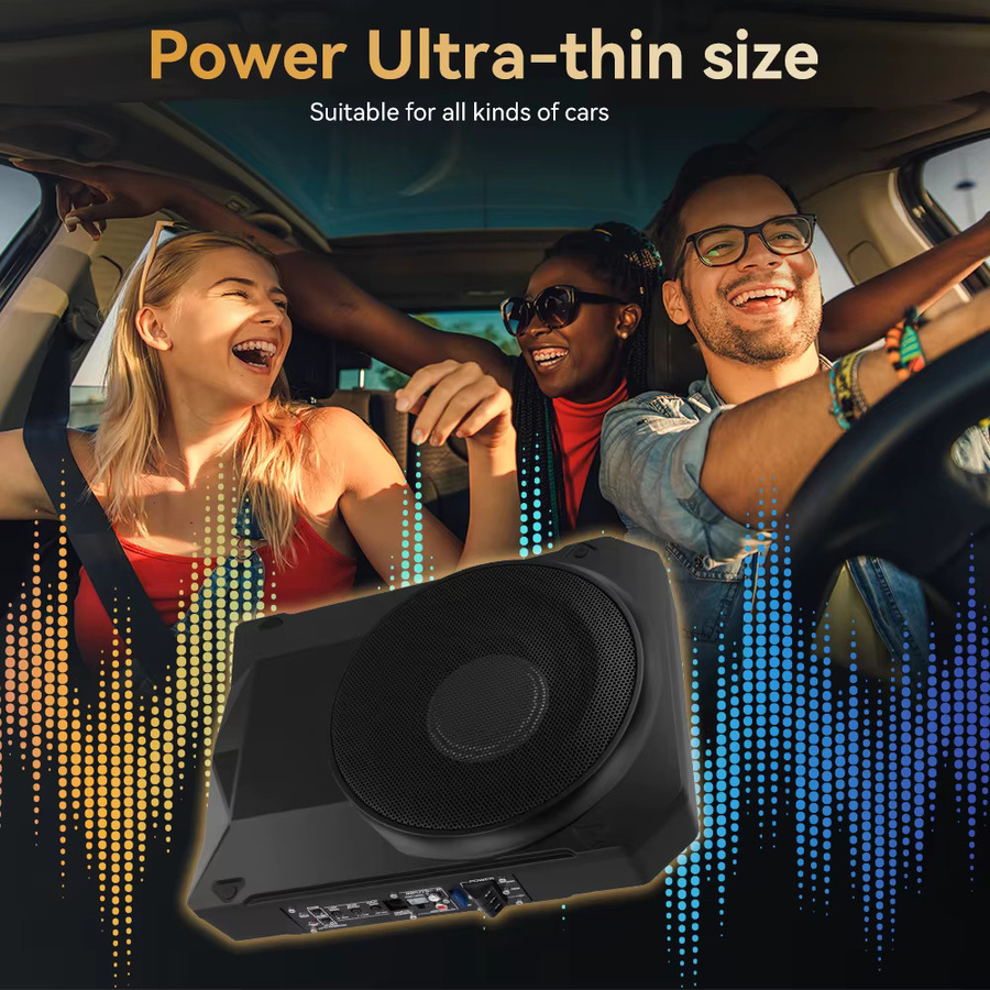 Podofo 10 Zoll Auto-Subwoofer 1000W Slim Woofer in Schwarz - Bild 2