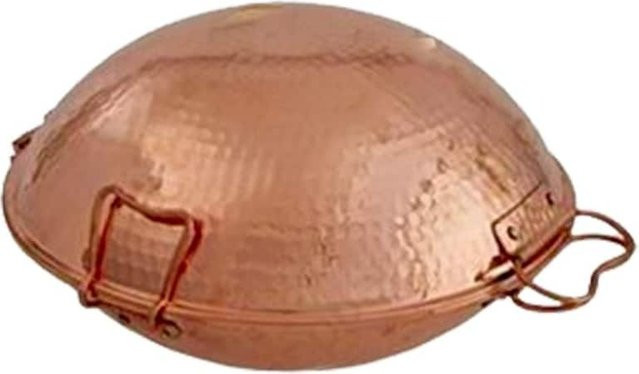 Ich-Zapfe Cataplana aus Kupfer für Fisch, Fleisch und Meeresfrüchte, Farbe: Kupfer, Durchmesser: 21 cm - Bild 1