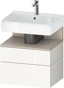 Duravit Waschtischunterschrank Qatego in Weiß Hochglanz, B/T/H: 59 x 47 x 59 cm - Bild 1