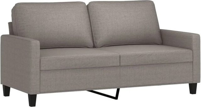 vidaXL 2-Sitzer-Sofa modern in Taupe und Grau mit Stoffbezug und Metallrahmen - Bild 1