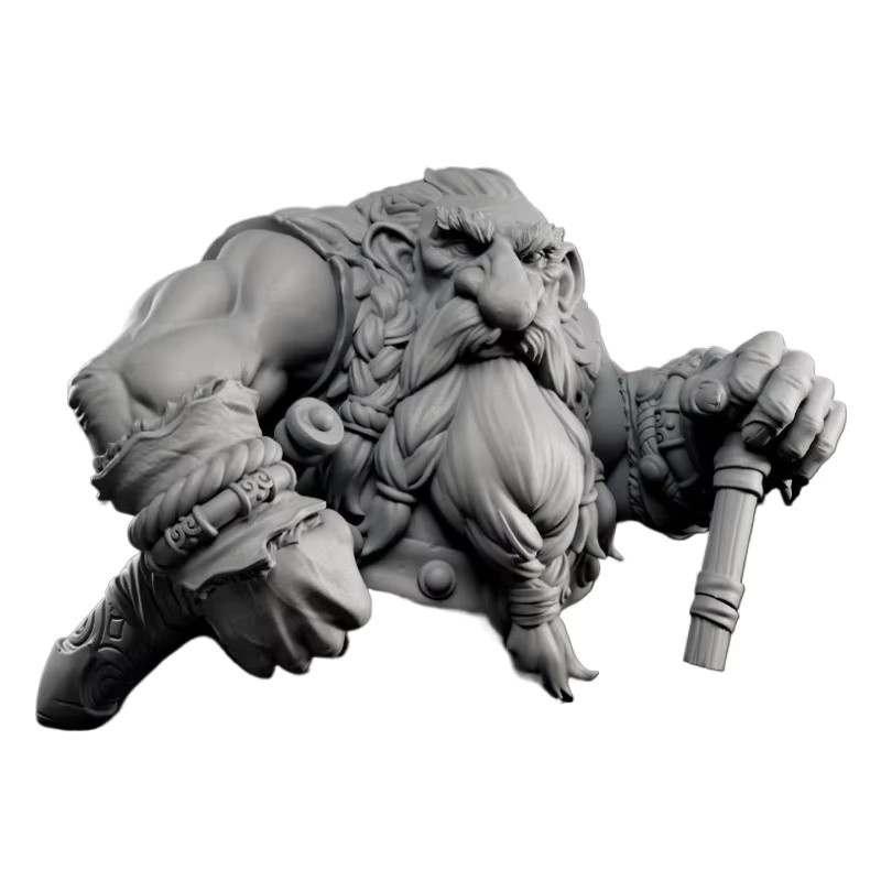 JIJIE Fantasy Zwerg-Sammler-Statue, Büstenmodellbausatz, 60-mm-Maßstab - Bild 4