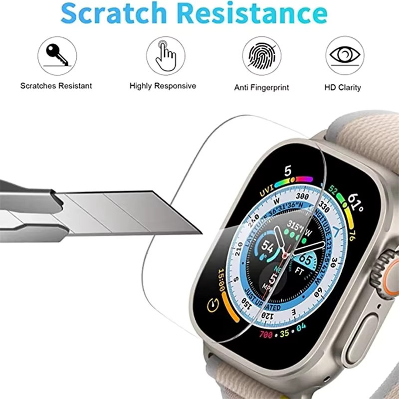 HUBANDE Bildschirmschutz Glas für Apple Watch Ultra 49mm, transparent - Bild 2