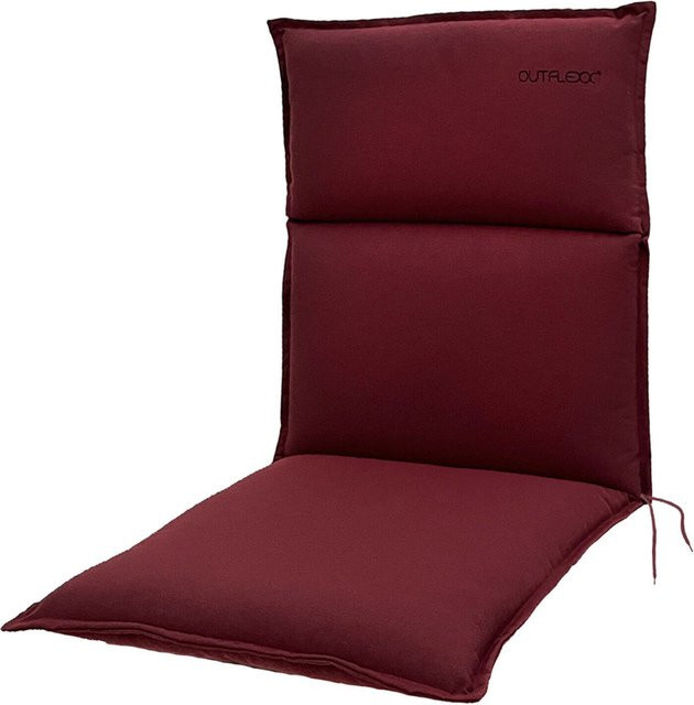 OUTFLEXX Green Sitzkissen für Niederlehner in Rot, witterungsbeständig und wasserabweisend, B/T/H: 100 x 48 x 6 cm - Bild 1