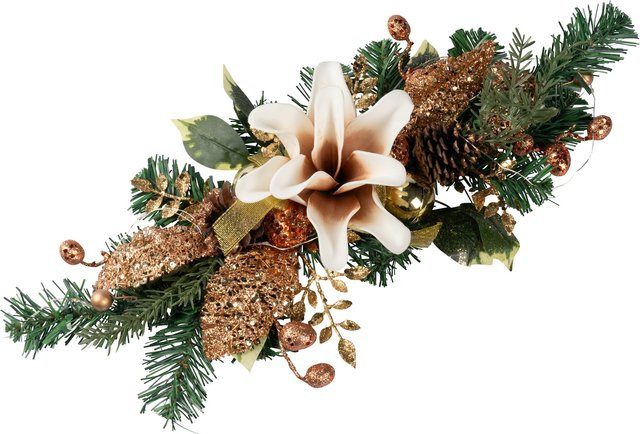 LED-Tischaufleger Magnolie von Viva Domo in Gold, Grün und Multicolour mit floralem Design - Bild 1
