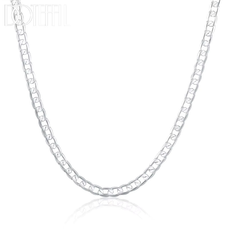 DOTEFFIL Halskette, 6mm, 40-75cm, Silber Farbe, Unisex - Bild 4