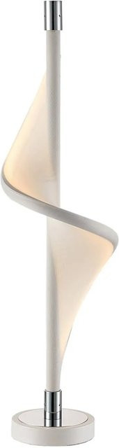 Lucande LED Tischlampe Edano in Weiß, dimmbar, modern mit Textilschirm und Aluminiumgestell - Bild 1