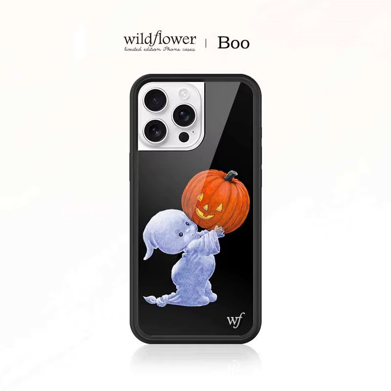 Wildflower Boo Jack-O'-Lantern Halloween Handyhülle für iPhone 17 16 15 14 13 12 Pro Max Plus Multicolor Cartoon stoßfeste Rückseite - Bild 2