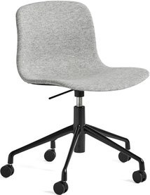HAY About A Chair AAC 51 Drehstuhl in Grau mit Edelstahlgestell und Rollen - Bild 1