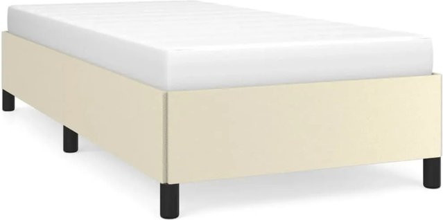 vidaXL Bettgestell gepolstert in Beige aus Kunstleder B/T/H: 90 x 190 x 35 cm - Bild 1