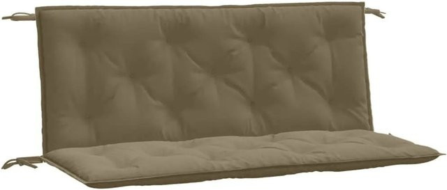 vidaXL Gartenbank-Auflagen 2er-Set Melange Taupe aus Polyester, B/T/H: 120 x 50 x 7 cm - Bild 1