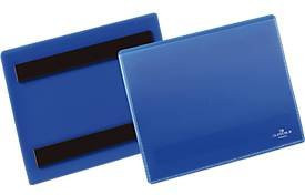 duraprint Etiketten- und Kennzeichnungstaschen aus PP, Blau, 50 Stück, B: 14,8 cm, H: 10,5 cm - Bild 1