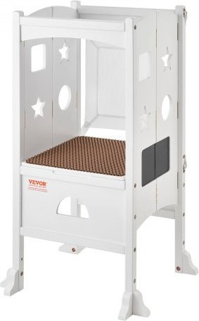 VEVOR Klappbarer Lernturm Treppenhocker für Kleinkinder, 3 Stufen, Weiß, Belastbarkeit bis 51 kg - Bild 1