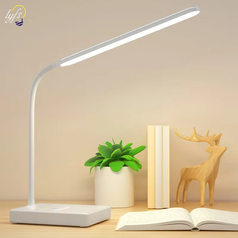Feimefeiyou LED Touch Schreibtischlampe in Weiß mit USB-Anschluss und Dimmfunktion für Schlafzimmer und Wohnzimmer - Bild 2