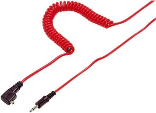 Kaiser Fototechnik Blitzsynchronkabel mit 3,5 mm Klinkenstecker, Länge: 10 m, Rot - Bild 1