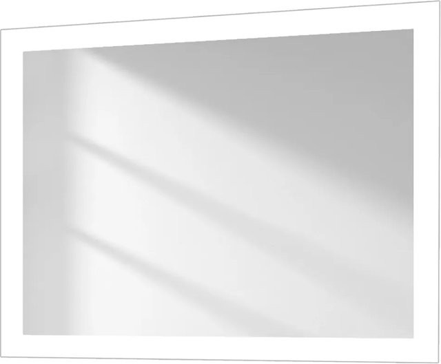 Emke LED Badspiegel in Weiß mit Kippschalter, rechteckiger Badezimmerspiegel aus kupferfreiem Glas, B/H: 45 x 60 cm - Bild 1
