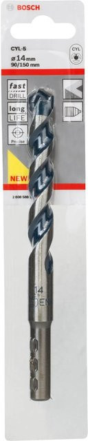 Bosch Betonbohrer CYL-5 mit Carbide-Spitze in Silber, Durchmesser: 14 mm, Länge: 150 mm - Bild 1