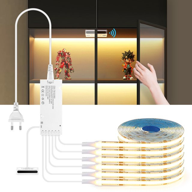 Rybakov COB LED Streifen mit Bewegungssensor und Türsteuerung, Warmweiß, 12V - Bild 1