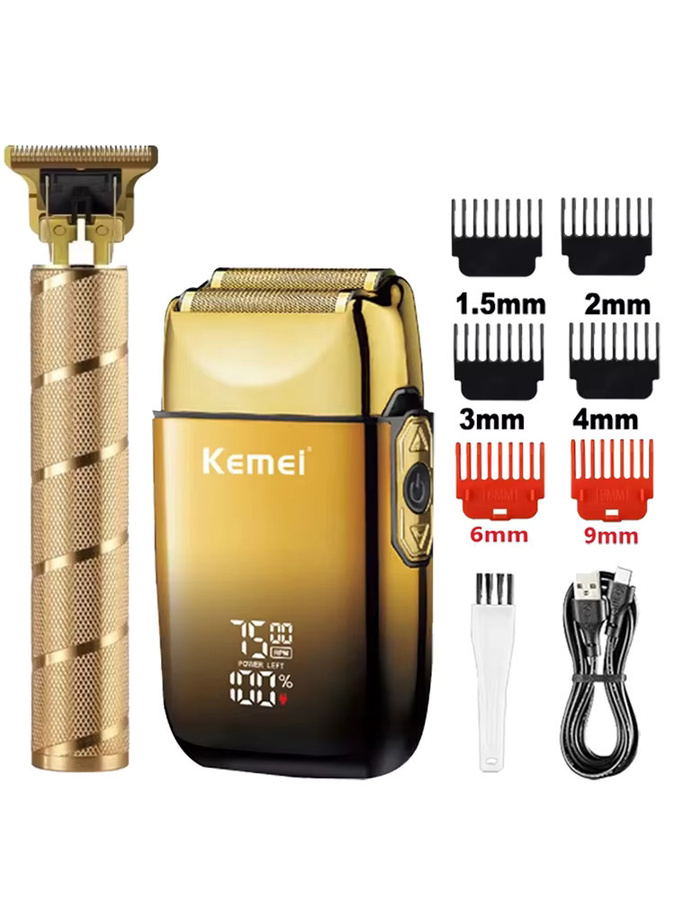 Kemei KM-TX10 T9 Haarschneider, Gold, Herren - Bild 5