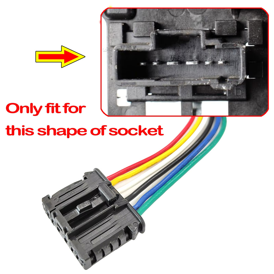 XUKEY 6-Pin Rücklicht-Steckverbinder in Mehrfarbig für Dacia Renault Lodgy Sandero Peugeot 206 207 208 301 Citroen C2 C3 C4 C5 C-Elysee Jumpy - Bild 2