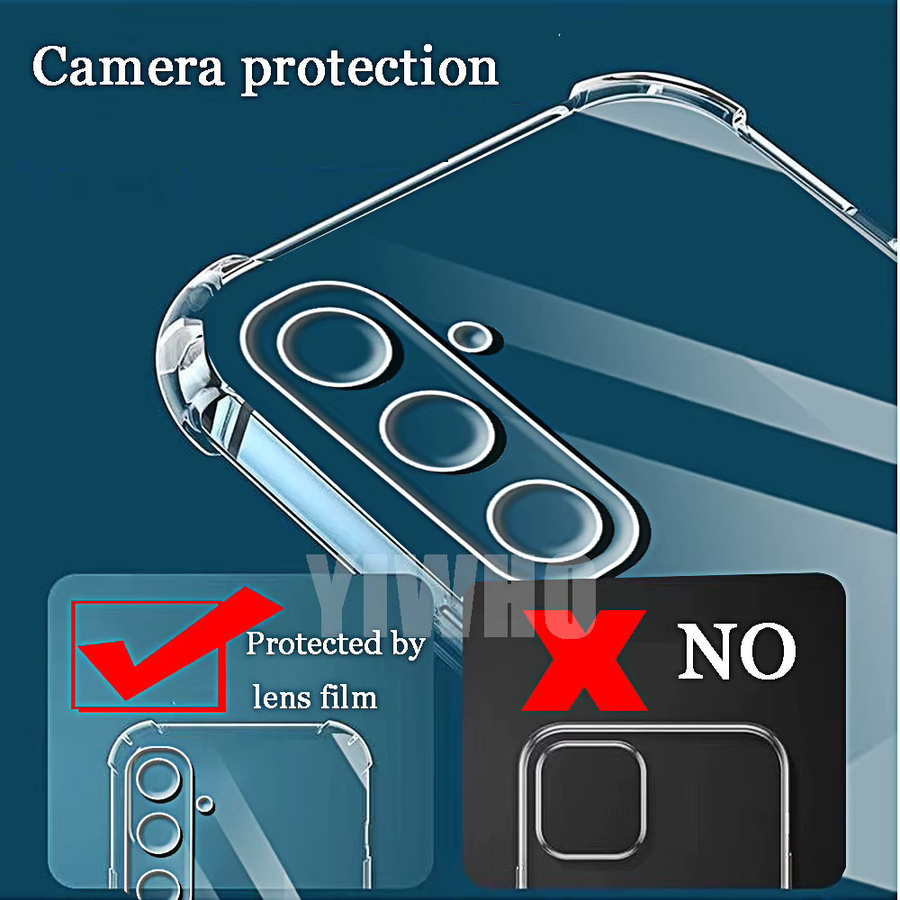 Transparente Airbag-Handyhülle für Samsung Galaxy S24 FE mit stoßfester TPU-Softcover Rückseite - Bild 3