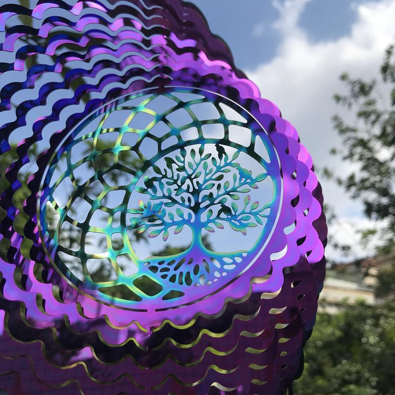 3D-Windspiel Baum des Lebens von Trowel & Seed aus Edelstahl in Multicolor mit Hochglanzoberfläche - Bild 3