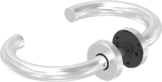 FeNau Türdrücker-Paar aus Edelstahl in Silber, gebürstet, mit 8mm Drückerstift - Bild 1